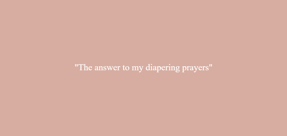 The answer to my diapering prayers